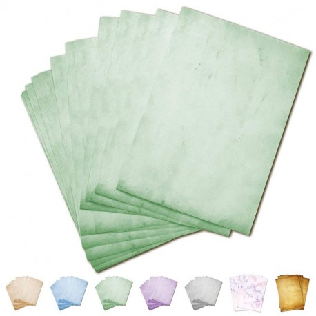Partycards Papel de Escribir | 50 Hojas |Verde|Formato DIN A4 21,0 x 29,7 cm |Gramaje 90 g/m² |impresión a Doble Cara, Adecu