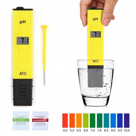 Bolígrafo Digital PH, condant probador Unidad métrica Tipo de medidor PH comprobador Acuario Piscina de Agua hidropónico Labo