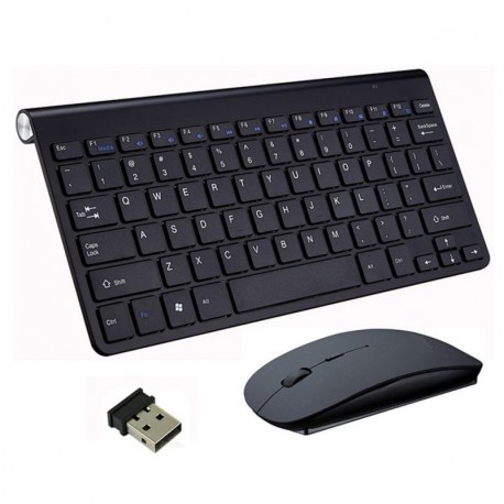 Teclado Inalámbrico y Mouse, EONANT Teclado 2.4G y Mouse Combo Set Ratón Ajustable Compacto de Tamaño Completo para DPI, Wind