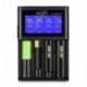 Cargador de Pilas S4 InLife con 4 Ranuras Pantalla LCD Carga rápido para Li-Ion Ni-MH Ni-CD Ni-MD 26650 18650 20700 21700 AAA