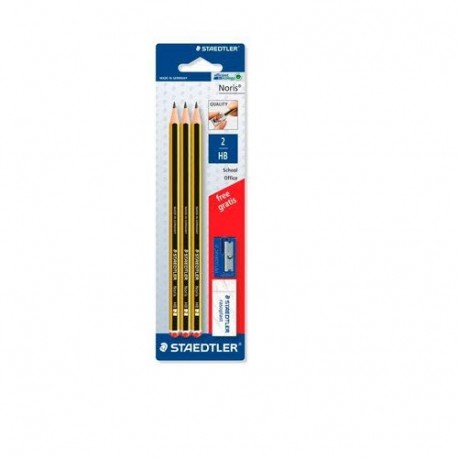 Staedtler 120SBK3 C - Set con 3 lápices, goma y sacapuntas