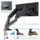 1home Full Motion Gas Spring - Soporte Doble para Escritorio con Dos Brazos y Soporte para Monitores LCD de 13"-27"