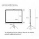 Pantalla de proyeccion de tripode de 120" Pulgadas, 2,34 x 1,73 Metros Area Visible, transportable, Pantalla para proyector C