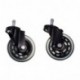 JZK 4pcs Ruedas para sillas de Oficina Ruedas Silla Ruedas giratorias 75 mm para Muebles hogar o Oficina