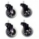 JZK 4pcs Ruedas para sillas de Oficina Ruedas Silla Ruedas giratorias 75 mm para Muebles hogar o Oficina