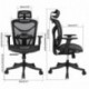 aceshin Silla Escritorio Ergonómica Asiento de Malla Altura Ajustable Silla Giratoria, Ordenador, Oficina