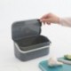Brabantia Recipiente para Residuos Orgánicos, Gris Oscuro,12.7 x 22.1 x 10.7 cm