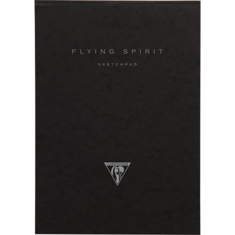 Clairefontaine 975807 C Flying Spirit – Bloc de 50 hojas de papel Sketch con protectora enveloppante negro 90 G 21 x 29,7 cm 