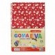 131975 - Goma eva con purpurina y dibujos, tamaño A4, 12 hojas, 2mm de grosor