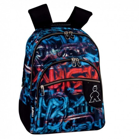 Montichelvo Montichelvo Double Backpack A.O. CMP Shiffield Bolsa Escolar, 43 cm, Multicolour 