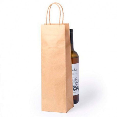 DISOK Lote de 50 Bolsas Kraft para Botellas de Vino - Bolsas para Vino, Kraft, Naturales, Marrón, Marrones. Bolsas para Botel