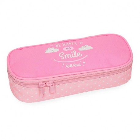 Roll Road Happy Neceser de Viaje, 22 cm, 0.99 litros, Rosa