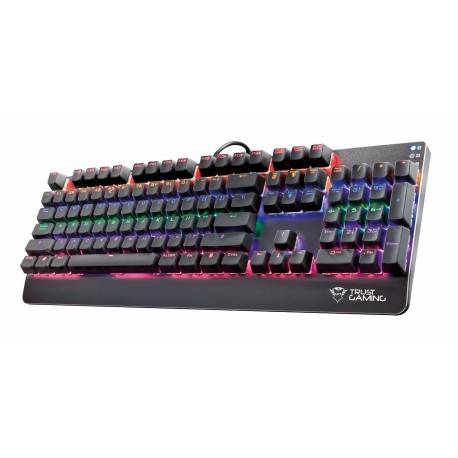 Trust Gaming GXT 875 Ahora - Teclado mecánico para Juegos, Color Negro