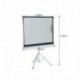 HOMCOM Pantalla de Proyector con Tripode Manual y Portátil Pantalla Plegable para Proyección 84" Formato 4:3 Altura Ajustable