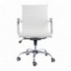 EBS Silla Giratoria Altura Ajustable Oficina Escritorio Giratorio Diseño Ergonómico Respaldo Alto de Piel Sintética Base Crom