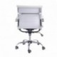 EBS Silla Giratoria Altura Ajustable Oficina Escritorio Giratorio Diseño Ergonómico Respaldo Alto de Piel Sintética Base Crom