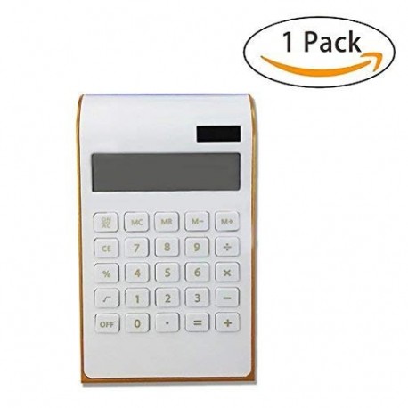 Calculadora, 10 dígitos batería solar, Básico, Dual Powered calculadora de escritorio, pantalla LCD inclinada, diseño inclina