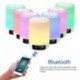 Luz con altavoz Bluetooth, Altavoz portátil Luz nocturna 7 colores 3 modos de luz Sensor táctil Soporte TF Tarjeta USB Blueto