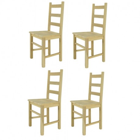Tommychairs sillas de Design - Set 4 sillas clásicas Rustica para Cocina, Comedor, Bar y Restaurante, con solida Estructura e
