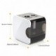 HOMMINI Sacapuntas electrico, Sacapuntas automático Pencil Sharpener con Dos Agujeros automÁtico,USB Cable Recargable,AA Pila