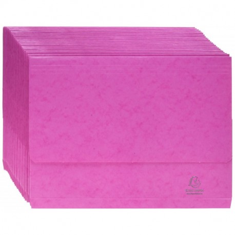 Exacompta 6524z Set de 25 carpetas bolsillo Iderama formato 24 x 32 cm, color rosa