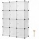 Homfa Armario Modular Estantería Modular Organizador para Ropas de 12 Cubos Blanco 110x145x37.5cm