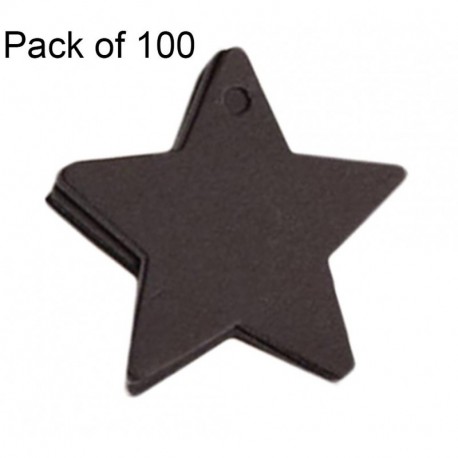 Kanggest 100pcs Etiqueta Forma de estrella de cinco puntas del Papel de Kraft del Cordón para las Artes de DIY Etiquetas del 