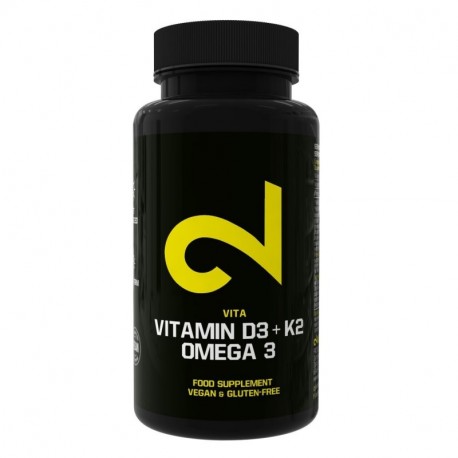 DUAL Vitamin D3 + K2 + Omega 3 |100% Natural |Fortalece Huesos y Salud De Corazón |Certificado Por Laboratorio | Efecto De De