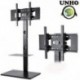 UNHO Soporte de Suelo para TV de 32 a 65 Pulgadas LED LCD Plasma Soporte Ajustable y Extensible con 2 Estantes Inclinable de 