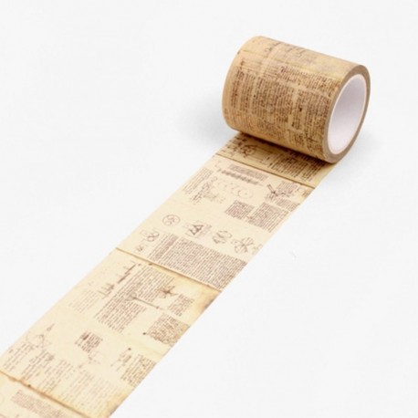 display08 - Cinta adhesiva de papel Washi con estampado vintage para decorar, para manualidades, adhesivo para álbum de recor
