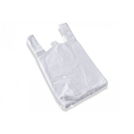 BOLSAS CAMISETA HDPE 30X40 G-55 Blanca pack de 200 unidades 