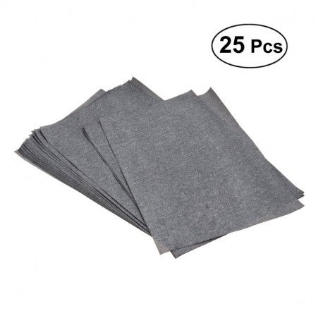 ULTNICE 25 hojas de Papel de Carbón de Transferencia Papel de Grafito para Madera Tela Gris y Negro 