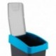 keeeper magnético Papelera con Tapa Flip, 25 L, plástico, My Azul, 39,5 x 47,5 x 24 cm