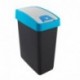 keeeper magnético Papelera con Tapa Flip, 25 L, plástico, My Azul, 39,5 x 47,5 x 24 cm