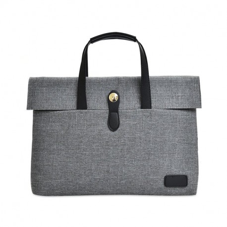 Jia Hu 1PC Mujeres y Hombres Portátil Maletín Bolso Bandolera Tableta Archivador Organizador de Viajes Regalos, color gris