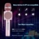 Micrófono Karaoke Bluetooth Fede con 2 Altavoces Incorporados, Microfono Inalámbrico Karaoke Portátil para Cantar, Función de