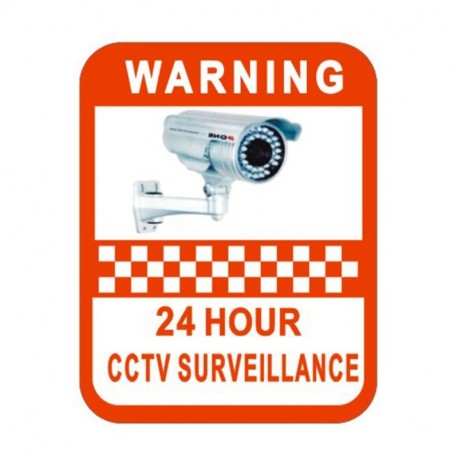 Hanbaili Etiqueta engomada de las señales de advertencia de monitoreo, etiqueta de advertencia de monitoreo de CCTV Etiqueta 