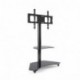 RFIVER Mobile TV Floor Stand/Carrito con estantes y Ruedas giratorias con Cerradura para la mayoría de 32 a 65 Pulgadas, TV d