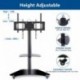 RFIVER Mobile TV Floor Stand/Carrito con estantes y Ruedas giratorias con Cerradura para la mayoría de 32 a 65 Pulgadas, TV d