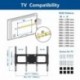RFIVER Mobile TV Floor Stand/Carrito con estantes y Ruedas giratorias con Cerradura para la mayoría de 32 a 65 Pulgadas, TV d