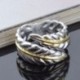 AnaZoz Anillos de Mujer Anillo Chapado en Plata Mujer Anillo Mujer Anillo Pluma Anillo Abierto Anillo Plata Oro Anillo Talla 