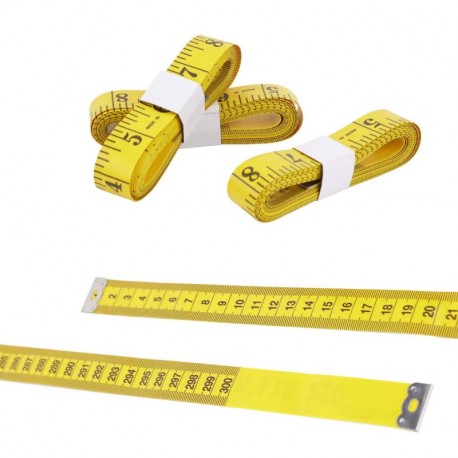Cinta métrica suave de 3 piezas, la más larga regla de doble escala de costura para medir la pérdida de peso corporal, medici