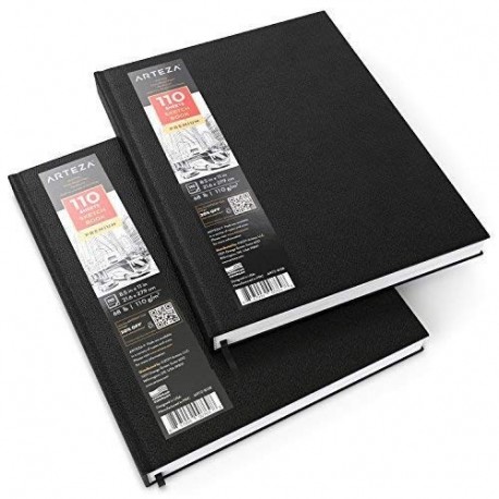 Cuadernos De Tapa Dura Con Papel De Dibujo Arteza - Pack De 2 Blocs De Dibujo, 440 Páginas De 21,6 X 27,9 Centímetros En Pape