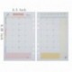Funcoo 2 juegos de 45 hojas de papel de recambio para planificador de 6 agujeros, diario, lácteos, planificador de día, cuade