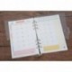 Funcoo 2 juegos de 45 hojas de papel de recambio para planificador de 6 agujeros, diario, lácteos, planificador de día, cuade