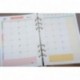 Funcoo 2 juegos de 45 hojas de papel de recambio para planificador de 6 agujeros, diario, lácteos, planificador de día, cuade