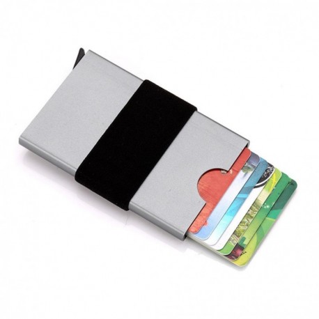 Billetera Tarjetero Metalico Hombre Rfid Tarjeteros Mujer Tarjetas Credito De Visita Baratos Marca Caja Del Paquete Del Soste