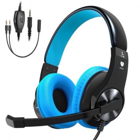 Cascos PS4 Cocoda Auriculares Gaming para PS4 Xbox One Nintendo Switch PC con Micrófono, Sistema de Control Volumen y Cancela