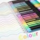 48 Colores Bolígrafos de Gel para colorear adultos - Incluye purpurina, metálico, neón y clásicos - Para scrapbooking, colore