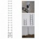 Blackpoolal Escalera Telescópica Aluminio - Escalera Extensible Escalera Escalera Multiusos hasta 150 kg aluminio plata , P